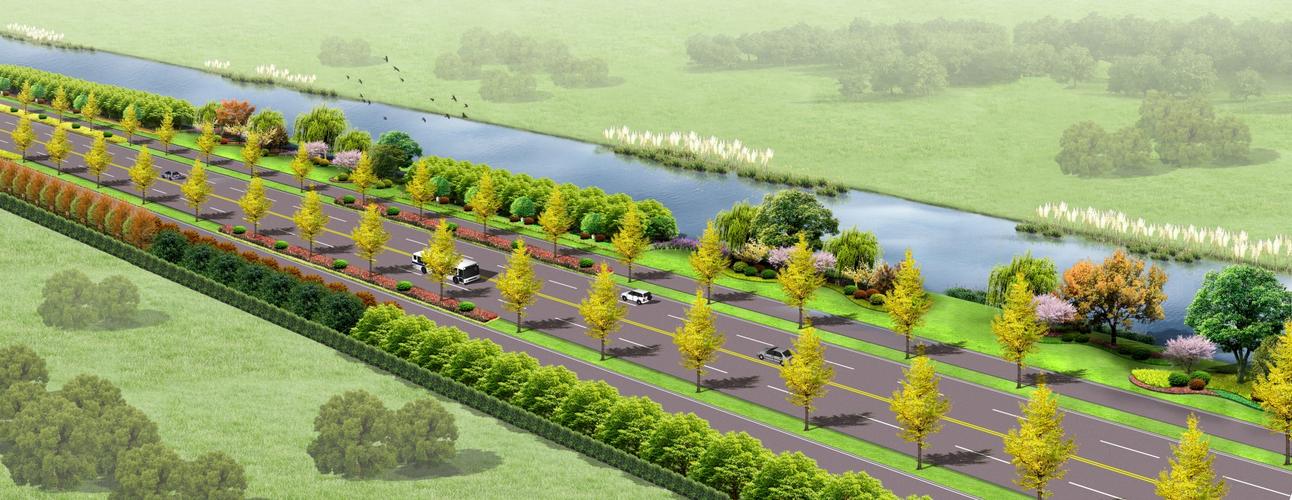道路绿化效果 作品类型: 园林景观 项目类型: 道路 图片类型: 设计